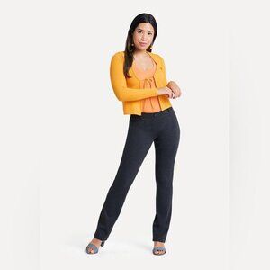 Betabrand Womens Size Small Petite Straight Leg Dress Pant Yoga Pant Gray NEW